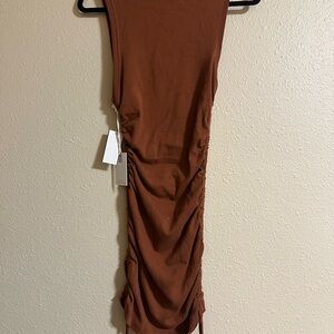 GOOD AMERICAN MATERNITY RUCHED TANK MINI DRESS